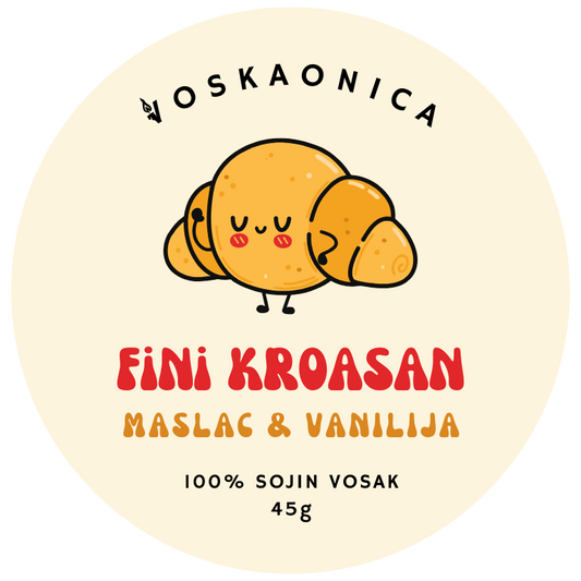 Mirisni vosak fini kroasan. Predstavlja miris svježe pečenih kroasana iz srca tople francuske pekarnice.