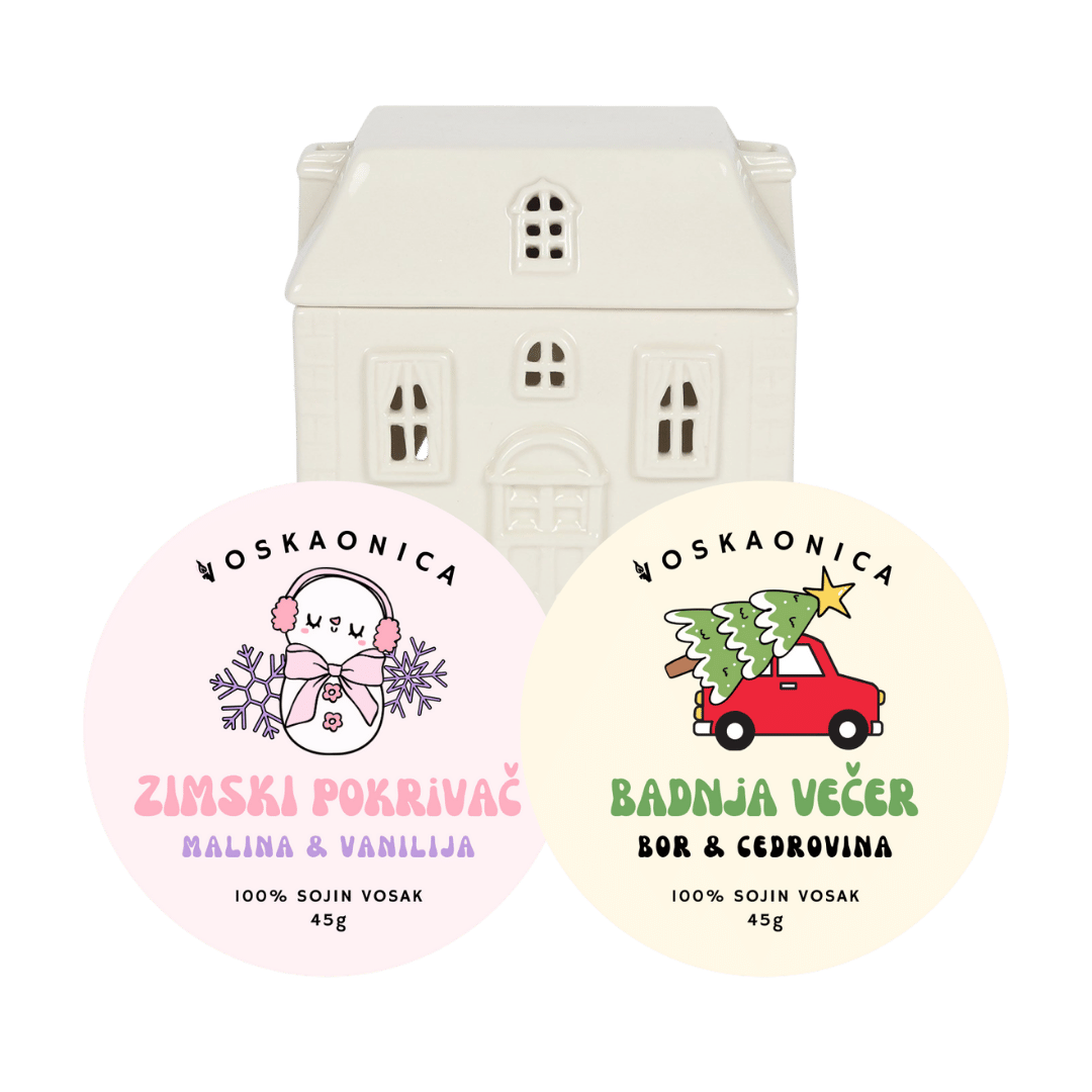 Set aroma lampa i mirisni voskovi -  Božić